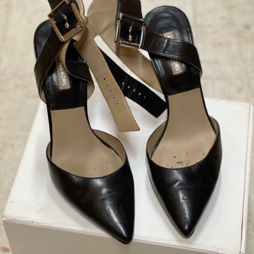 Michael Kors Black Leather Heels